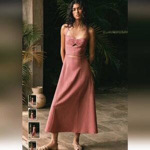 Zara Dusty Rose Midi Dress